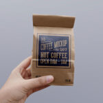 Paper Coffee Bag Mockup In Hand