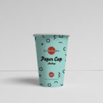 Paper Coffee Cup Standing in Front View Mockup