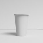 Paper Coffee Cup Standing in Front View Mockup