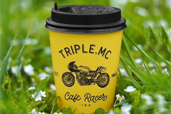 Paper Cup on Grass Mockup