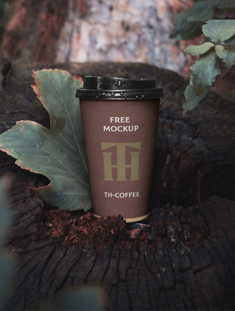 Paper Cup Mockup in Nature