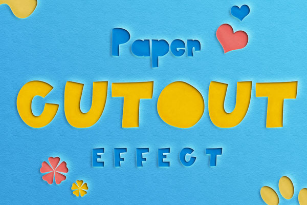 Colorful Paper Cut Out Text / Logo Effect