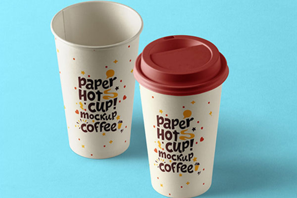 Paper Hot Coffee Cup Mockup