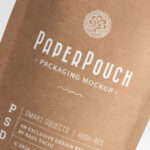 Paper Pouch Mockup to Showcase Packaging and Label Design