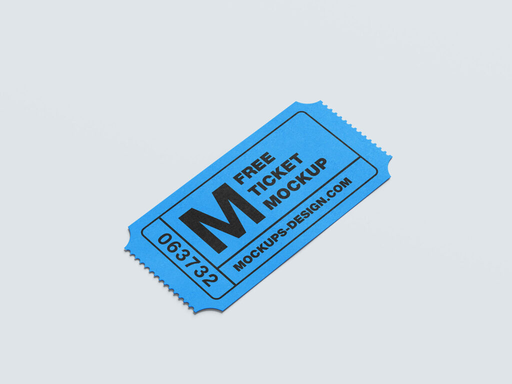 Paper Ticket Mockup in 5 Shots