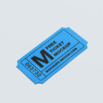 Paper Ticket Mockup in 5 Shots