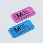 Paper Ticket Mockup in 5 Shots