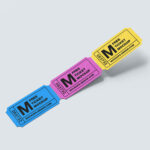 Paper Ticket Mockup in 5 Shots
