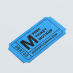 Paper Ticket Mockup in 5 Shots