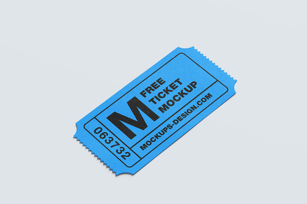 Paper Ticket Mockup in 5 Shots