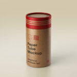 Standing Paper Tube Packaging Mockup