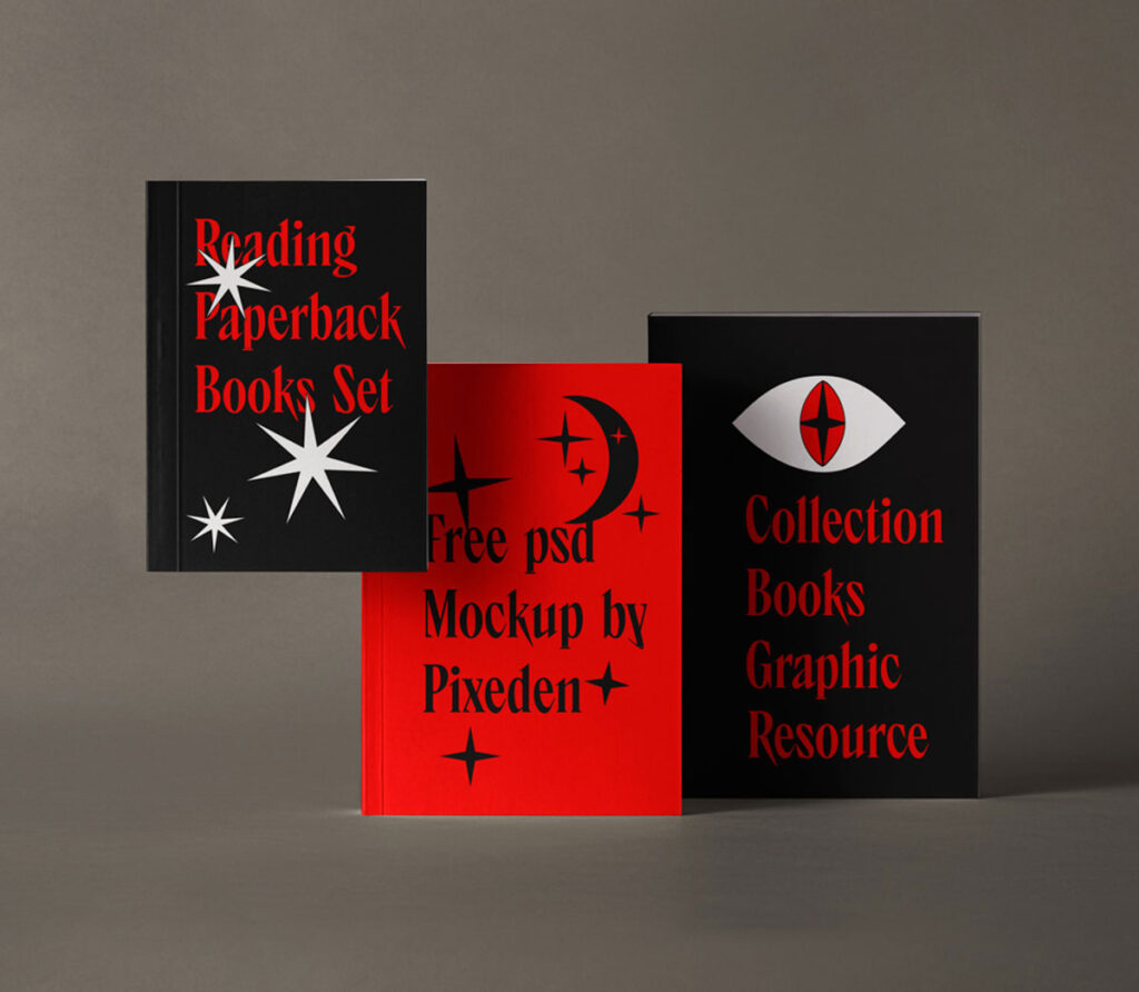 Paperback Book Mockup in Front View