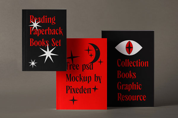 Paperback Book Mockup in Front View