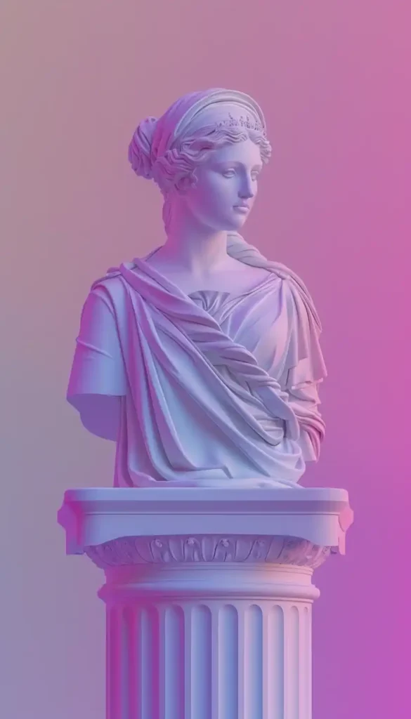 Pastel Renaissance Woman Sculpture