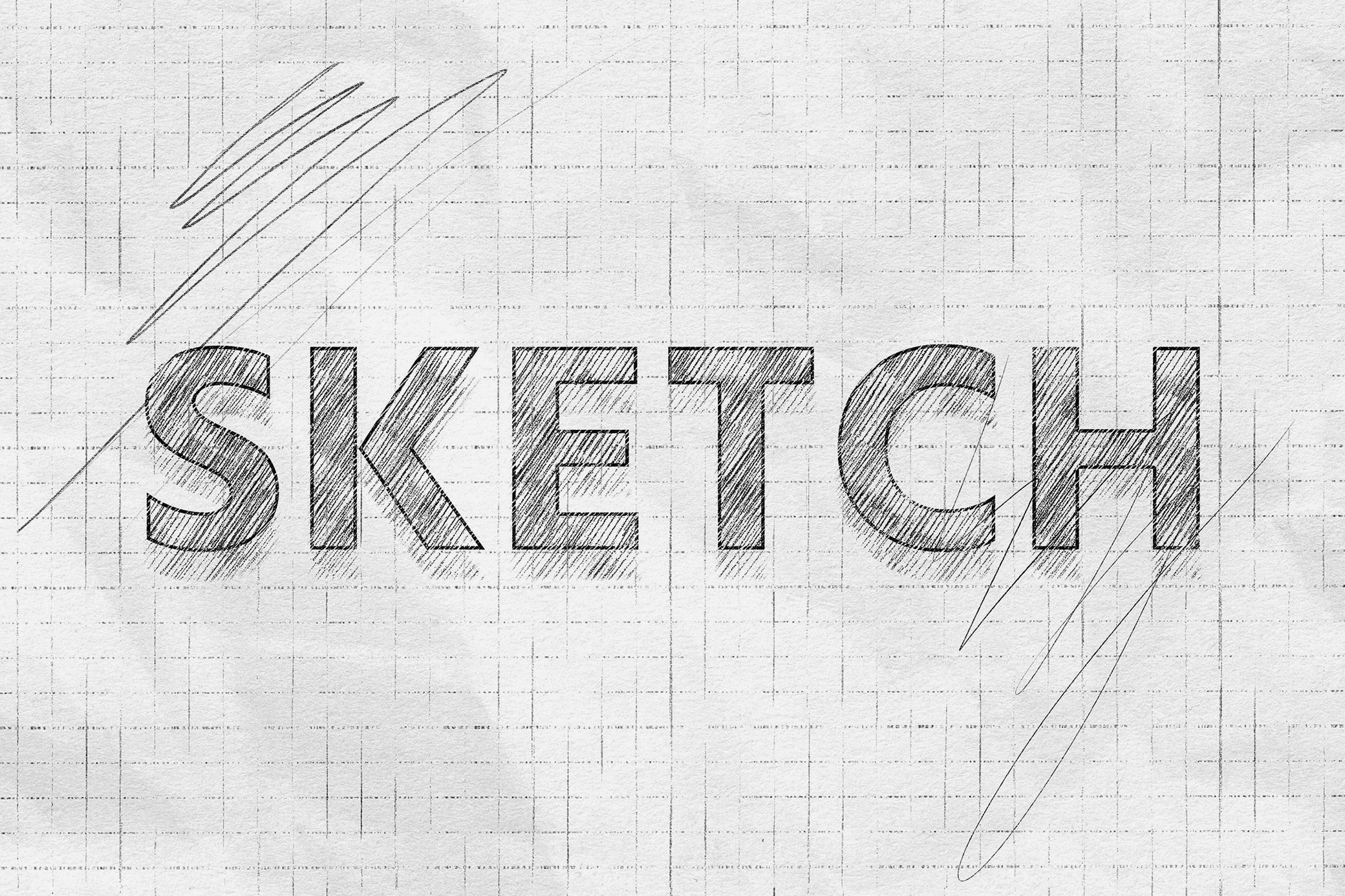 Pencil Sketch Text Effect FREE PSD
