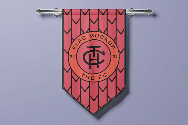 Pennant Flag Mockup