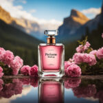 Perfume Bottle Mockup with Flowers