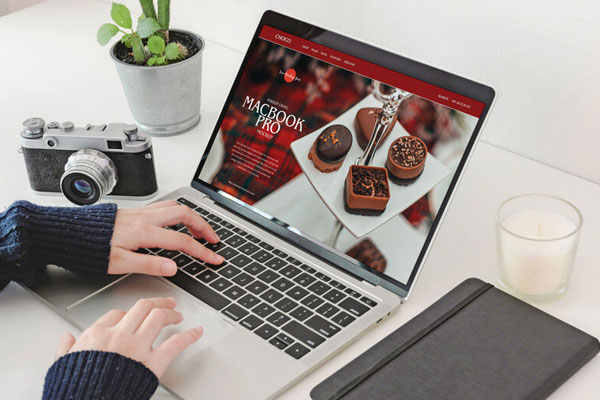 Person Using MacBook Pro Workspace Mockup