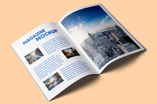Perspective A4 Magazine Mockup