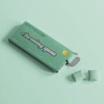 Perspective Angle of Half Open Chewing Gum Packaging Mockup