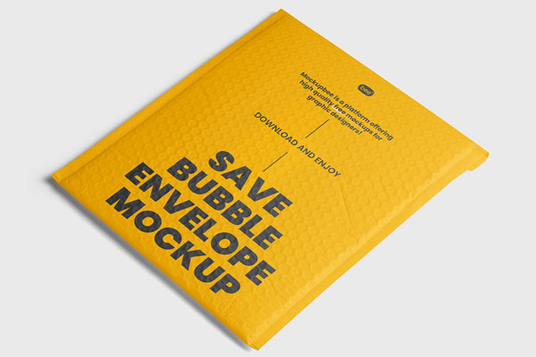 Perspective Bubble Envelope Mockup