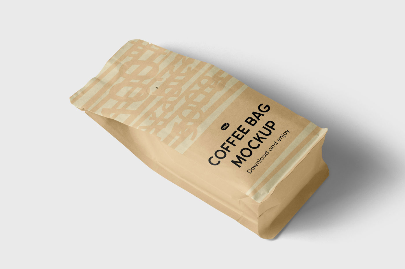 Free Perspective Coffee Bag Mockup PSD Template