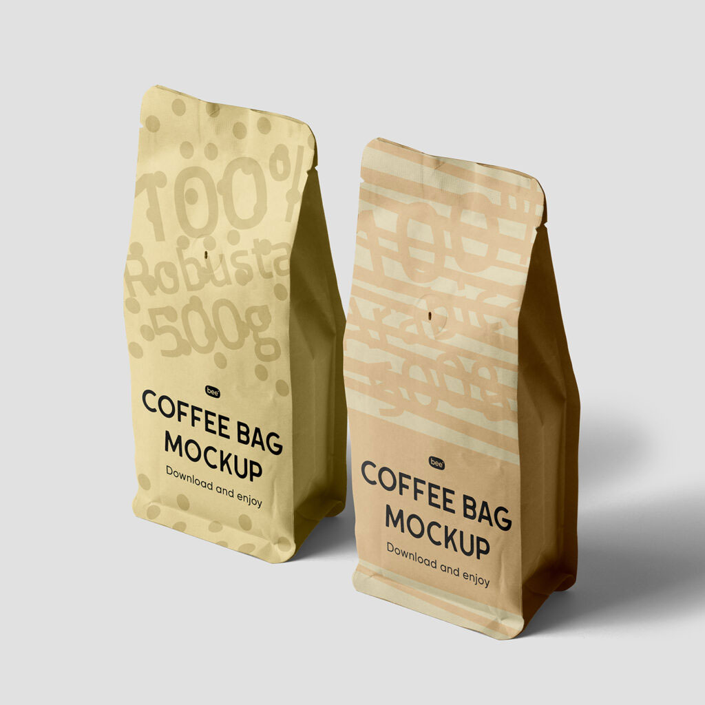 Perspective Coffee Bag Mockups
