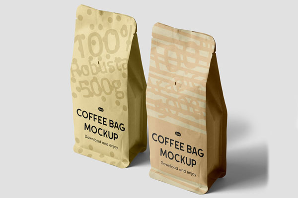 Perspective Coffee Bag Mockups