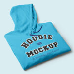 Perspective Folded Hoodie Mockup