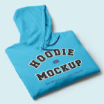 Perspective Folded Hoodie Mockup