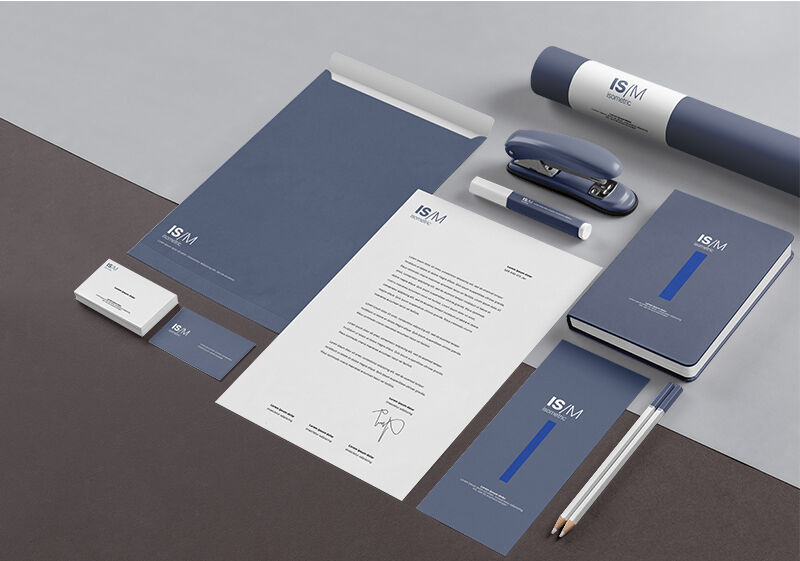 Perspective Isometric Stationery Mockup