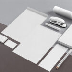 Perspective Isometric Stationery Mockup