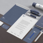 Perspective Isometric Stationery Mockup