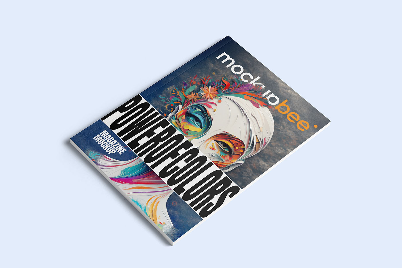 Free Perspective Magazine Cover Mockup PSD Template