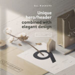 Perspective Scene of Paper Bag Mockup with Sun Light