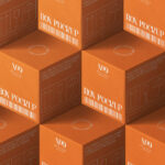 Perspective Scene of Paper Boxes Mockup