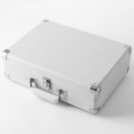 Perspective Shot of Lying Suitcase Mockup