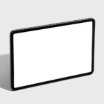 Perspective Shot of Standing Horizontal Tablet Mockup