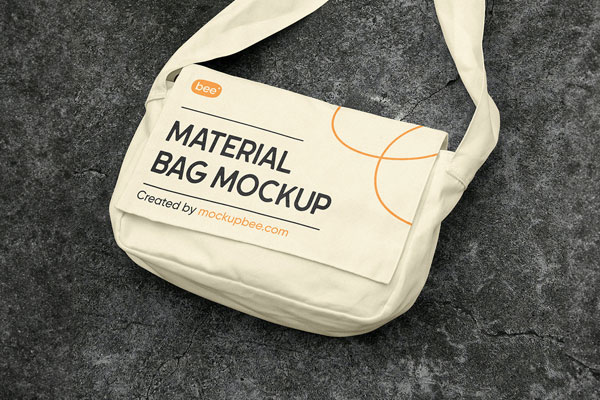 Perspective Show of Lying Material Bag Mockup