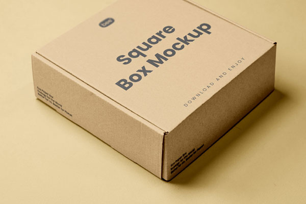 Perspective Showcase of Eco Box Mockup