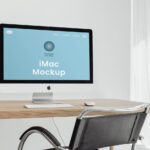 Perspective Showcase of iMac Mockup