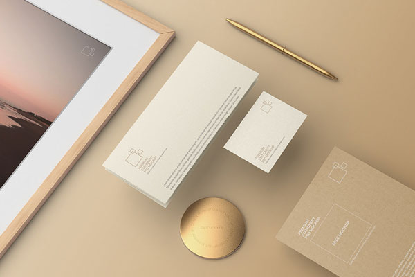 Perspective Showcase of Premium Stationery Mockup