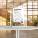 Perspective Sight of A5 Flyer Stand Mockup
