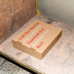 Perspective Sight of Box Mockup Lying on Trolley