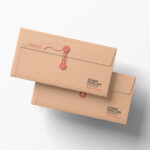 Perspective Sight of DL Size String Envelopes Mockup