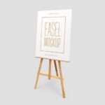 Perspective Sight of Easel Mockup
