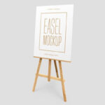 Perspective Sight of Easel Mockup