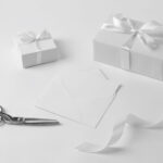 Perspective Sight of Gift Boxes Mockup with Envelope