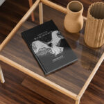Perspective Sight of Hardcover Book Mockup on Table