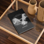 Perspective Sight of Hardcover Book Mockup on Table